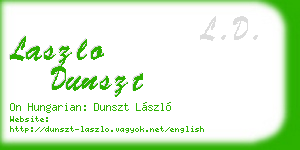 laszlo dunszt business card